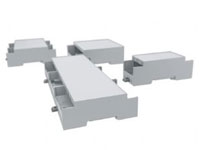Cajas para montajes electrnicos sobre carril DIN en 60715 o fijacin a pared